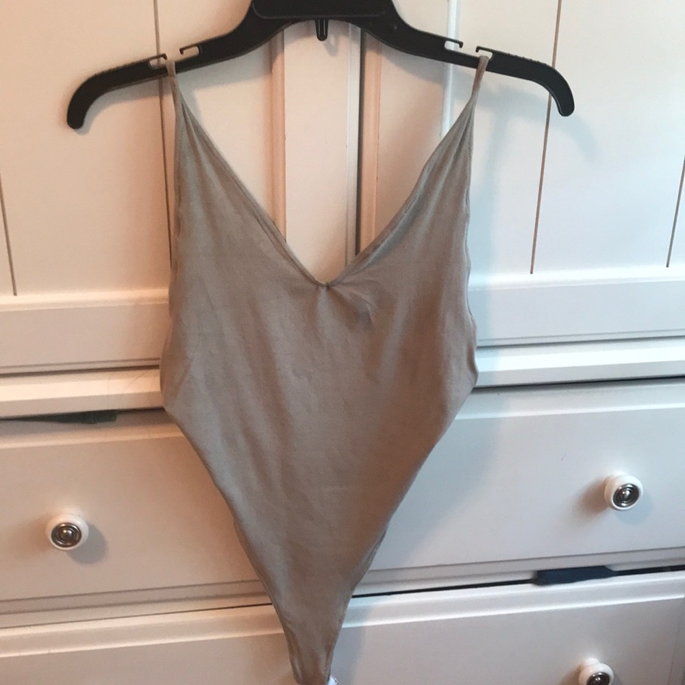 Suede bodysuit